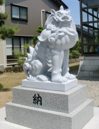 石川県 粟嶋神社4.5尺狛犬